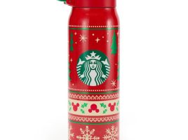 Disney Parks Holiday Fair Isle 20 oz. Stainless Steel Starbucks® Water Bottle available online