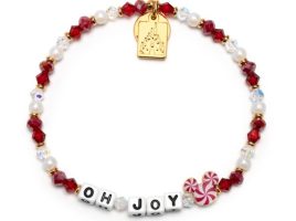 Mickey Mouse Peppermint Swirl ”Oh Joy” Bracelet by Little Words Project is now available for purchase