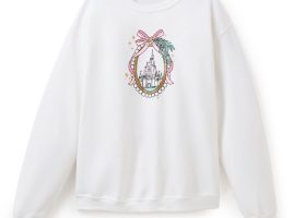Fantasyland Castle Holiday Pullover Sweatshirt for Women can now be purchased online