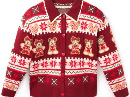 Mickey and Minnie Mouse Gingerbread Fair Isle Cardigan for Adults by Her Universe is available online for purchase