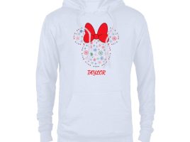 Minnie Mouse Icon Holiday Lights & Snowflakes Pullover Hoodie for Adults – Customized | Disney Store is now available online