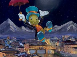 Jiminy Cricket ”As Dreamers Do” Gallery Wrapped Canvas by Arienne Boley – Pinocchio – Limited Edition released today