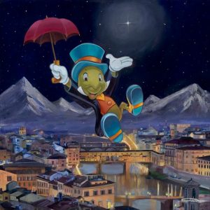 Jiminy Cricket ''As Dreamers Do'' Gallery Wrapped Canvas by Arienne Boley - Pinocchio - Limited Edition