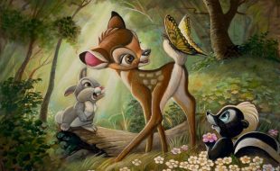 Bambi ”Bambi’s First Butterfly” Gallery Wrapped Canvas by Bob Doucette – Limited Edition now available online