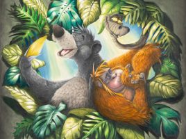 The Jungle Book ”Bear Necessities” Gallery Wrapped Canvas by Sophie Ellen – Limited Edition – Buy It Today!