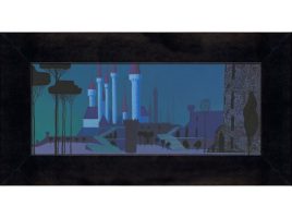 Sleeping Beauty ”Castle at Nightfall” Framed Canvas Artwork by Eyvind Earle – Limited Edition now available