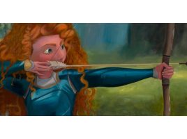 Merida ”Fate Within Us” Gallery Wrapped Canvas by Arienne Boley – Brave – Limited Edition here now