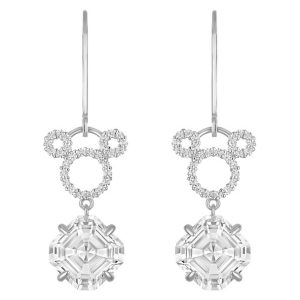 Mickey Mouse Icon Swarovski Crystal Drop Earrings by Rebecca Hook