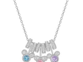 Minnie Mouse Birthstone Charm Necklace by Rebecca Hook is available online