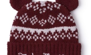 Mickey Mouse Fair Isle Ear Hat Beanie for Adults by Barefoot Dreams available online for purchase