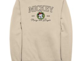Santa Mickey Mouse Holiday Pullover Sweatshirt for Adults is available online