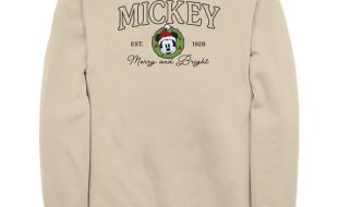 Santa Mickey Mouse Holiday Pullover Sweatshirt for Adults is available online