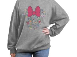 Minnie Mouse Bow Pullover Sweatshirt for Women here now