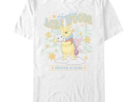 Winnie the Pooh and Piglet ”Winter is Here” Holiday T-Shirt for Adults here now