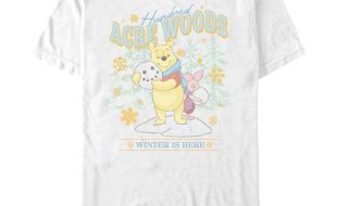Winnie the Pooh and Piglet ”Winter is Here” Holiday T-Shirt for Adults here now