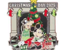 Mickey Mouse and Goofy Christmas Day 2025 Slider Pin – Limited Release – Buy Online Now