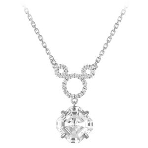 Mickey Mouse Icon Swarovski Crystal Necklace by Rebecca Hook