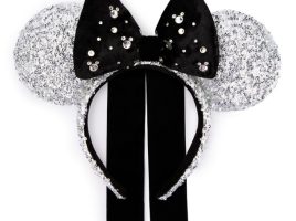 Minnie Mouse Sequined Ear Headband for Adults – Silver is now available
