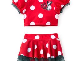 Minnie Mouse Deluxe Swimsuit for Girls – Three-Piece is now available