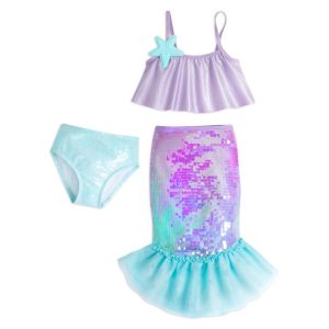 Ariel Deluxe Swimsuit Set for Girls - The Little Mermaid