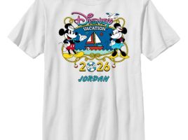 Mickey and Minnie Mouse Disney Cruise Vacation 2026 T-Shirt for Kids – Customized | Disney Store – Buy Now