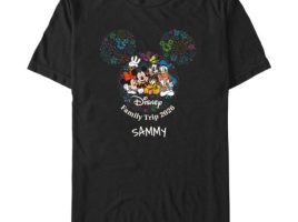 Mickey Mouse and Friends Fireworks ”Disney Family Trip” 2026 T-Shirt for Adults – Customized | Disney Store now out for purchase