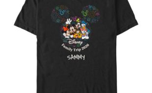 Mickey Mouse and Friends Fireworks ”Disney Family Trip” 2026 T-Shirt for Adults – Customized | Disney Store now out for purchase