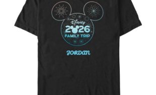 Mickey Mouse Icon Fireworks ”Disney Family Trip 2026” T-Shirt for Adults – Customized | Disney Store is now out