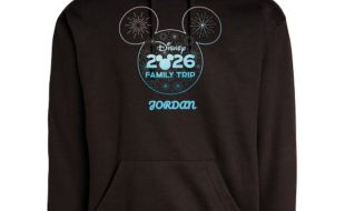 Mickey Mouse Icon Fireworks ”Disney Family Trip 2026” Pullover Hoodie for Adults – Customized | Disney Store – Get It Here