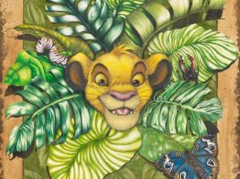 Simba ”Future King” Gallery Wrapped Canvas by Sophie Ellen – The Lion King – Limited Edition is now available