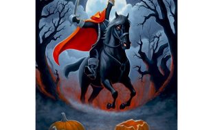 The Headless Horseman ”Headless Horseman Rides Tonight” Gallery Wrapped Canvas by Tim Rogerson – The Adventures of Ichabod and Mr. Toad – Signed Limited Edition is now available for purchase