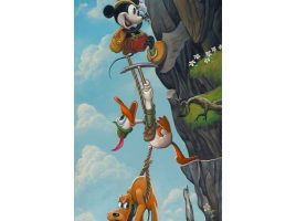 Mickey Mouse and Friends ”Mickey’s Alpine Adventure” Gallery Wrapped Canvas by Bob Doucette – Limited Edition – Buy It Today!