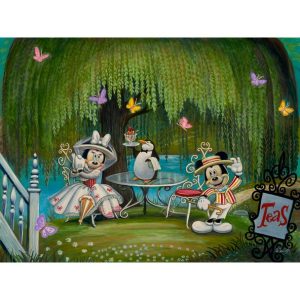 Mickey and Minnie Mouse ''Minnie Poppins'' Gallery Wrapped Canvas by Bob Doucette - Signed Limited Edition