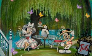 Mickey and Minnie Mouse ”Minnie Poppins” Gallery Wrapped Canvas by Bob Doucette – Limited Edition available online