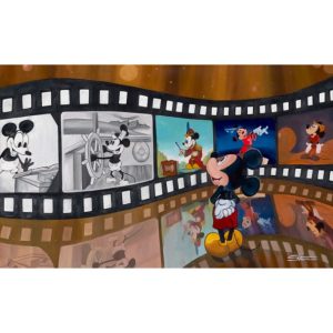 Mickey Mouse ''Reel Good Friend'' Gallery Wrapped Canvas by Arienne Boley - Limited Edition
