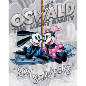 Oswald the Lucky Rabbit ''Sky Scrappers'' Gallery Wrapped Canvas by Tim Rogerson - Limited Edition