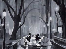 Mickey and Minnie Mouse ”Splish Splash Smooch” Gallery Wrapped Canvas by Arienne Boley – Limited Edition now available for purchase