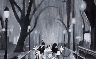 Mickey and Minnie Mouse ”Splish Splash Smooch” Gallery Wrapped Canvas by Arienne Boley – Limited Edition now available for purchase