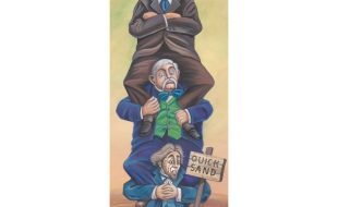 The Haunted Mansion ”Stretching Portrait The Quicksand Men” Gallery Wrapped Canvas by Michelle St.Laurent – Signed Limited Edition released today