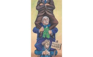 The Haunted Mansion ”Stretching Portrait The Quicksand Men” Gallery Wrapped Canvas by Michelle St.Laurent – Limited Edition is available online