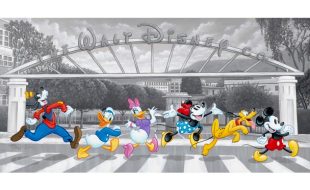 Mickey Mouse and Friends ”Studio Crossing” Gallery Wrapped Canvas by Tim Rogerson – Limited Edition now out for purchase