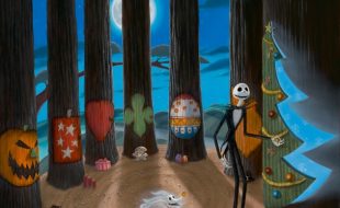 The Nightmare Before Christmas ”Tree For All Seasons” Gallery Wrapped Canvas by Michael Provenza – Signed Limited Edition – Purchase Online Now