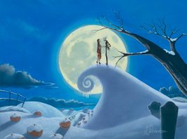 The Nightmare Before Christmas ”Winter Romance” Gallery Wrapped Canvas by Michael Provenza – Limited Edition is here now