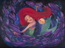 The Little Mermaid ”Wish I Could Be” Gallery Wrapped Canvas by Liana Hee – Limited Edition can now be purchased online
