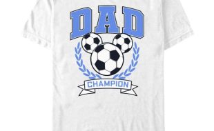 Mickey Mouse Icon Soccer Ball ”Dad Champion” T-Shirt for Adults can now be purchased online