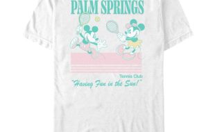 Mickey and Minnie Mouse ”Palm Springs Tennis Club” T-Shirt for Adults is available online for purchase