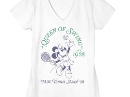 Minnie Mouse Tennis V-Neck T-Shirt for Women now available
