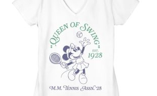 Minnie Mouse Tennis V-Neck T-Shirt for Women now available