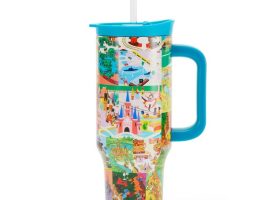 Disney Parks Vintage Maps 40 oz. Stainless Steel Travel Cup with Straw is now out