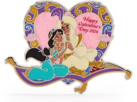 Aladdin and Jasmine Valentine’s Day 2026 Pin – Limited Release now available for purchase